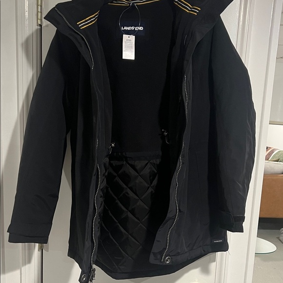 Lands' End Classic Black Coat - Picture 4 of 7